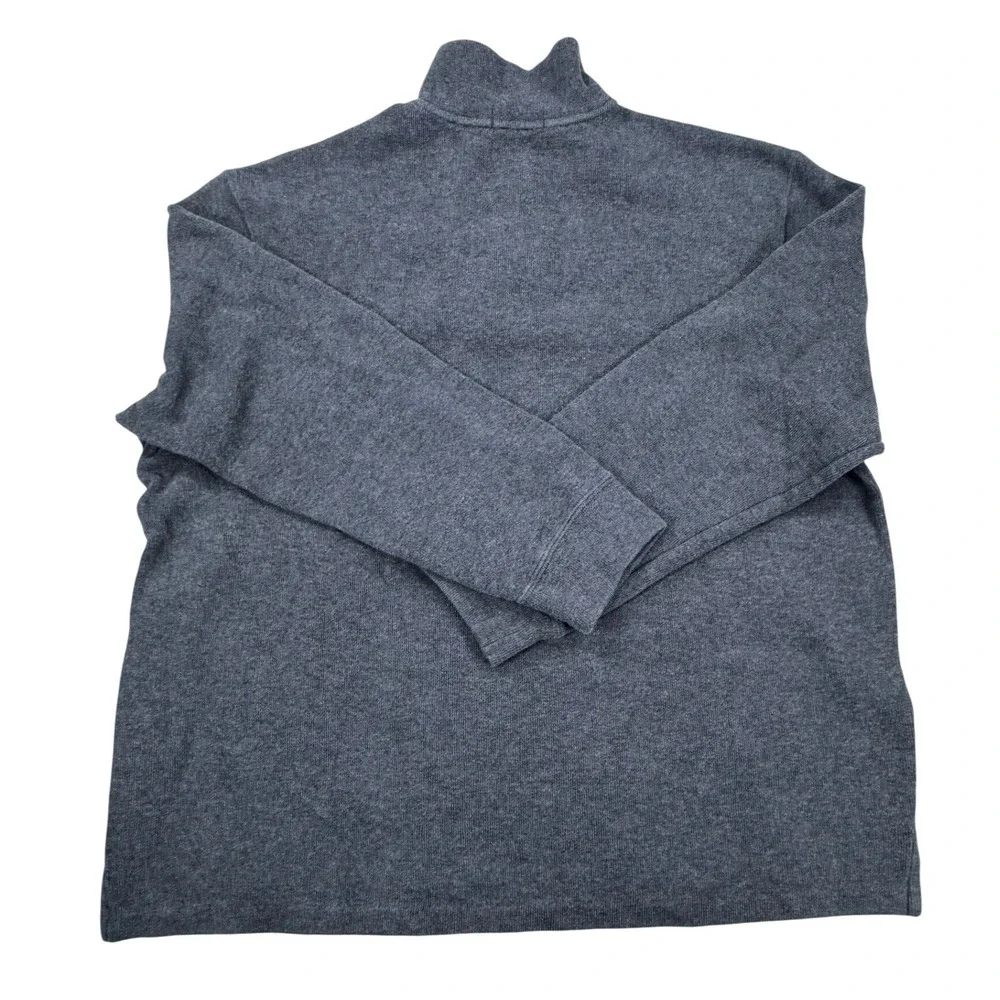 Polo Ralph Lauren Mens XL Quarter Zip Sweater Grey Red Pony Logo Pullover‎